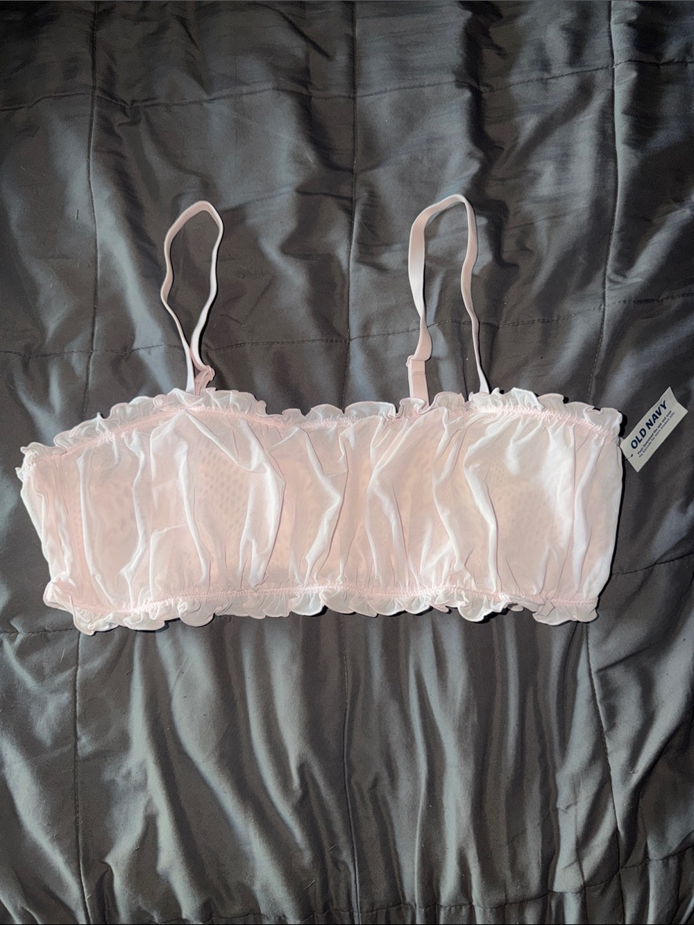 Old Navy Pale Pink Ruffle Trim Bralette